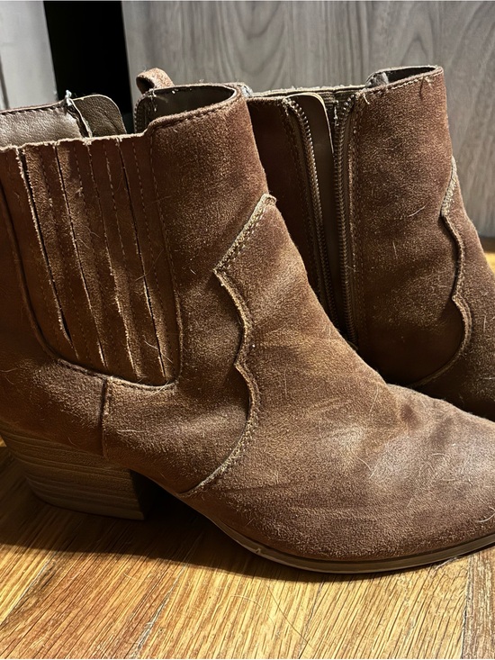 Shoes - Women’s Brown Suede Ankle Boots